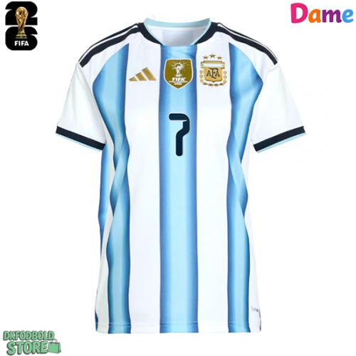 Argentina Rodrigo De Paul #7 Replika Hjemmebanetrøje Dame VM 2026 Kortærmet